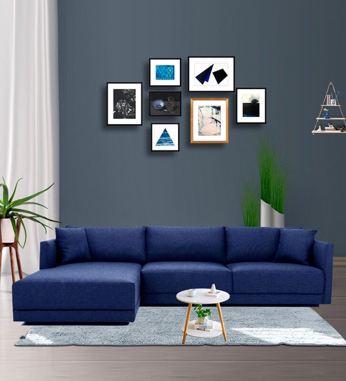 Northern Fabric Rhs 6 Seater Sectional Sofa In Royal Blue Colour