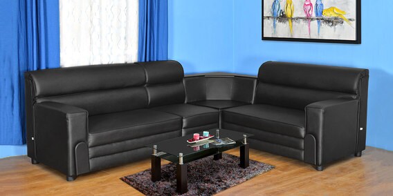 Buy Raider Corner Sofa In Black Colour By Nilkamal Online Modern