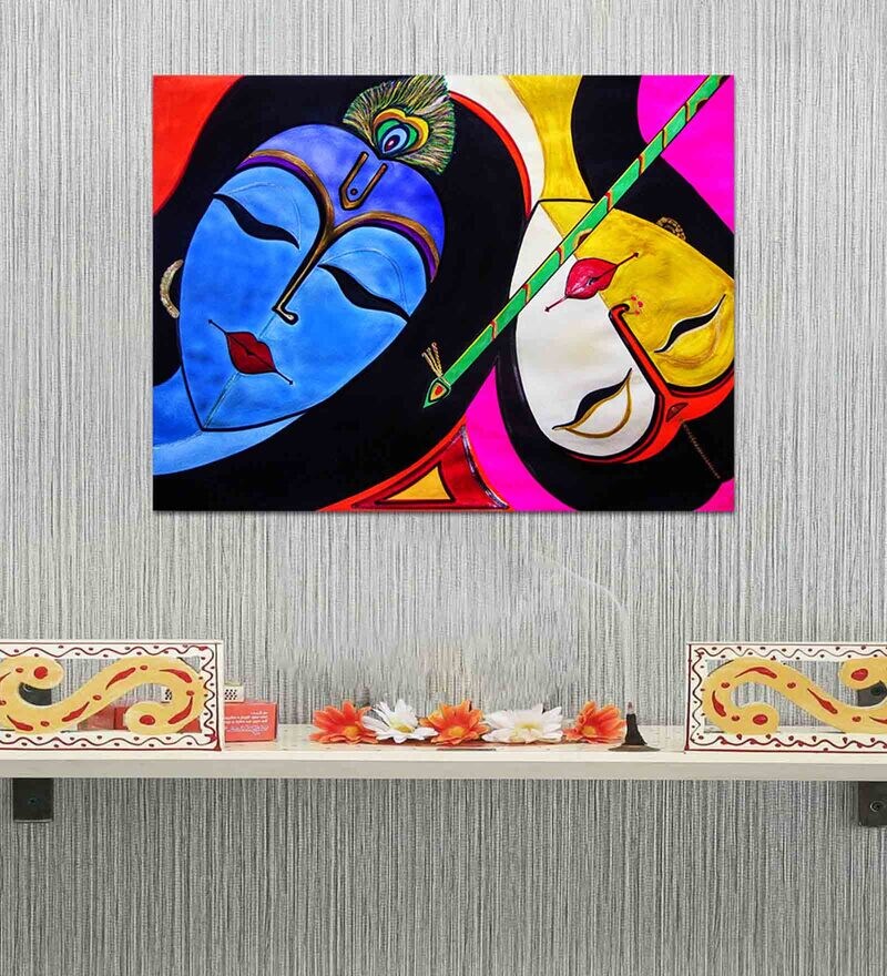 glass paintings of radha krishna outline