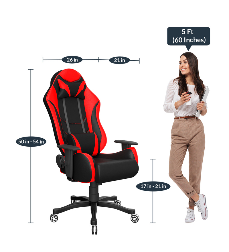 Buy Rage Gaming Chair In Red & Black Colour Online - Gaming Chairs ...