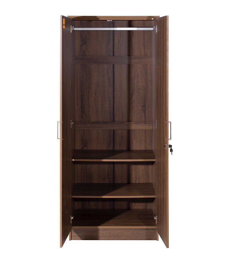 Buy Raidon 2 Door Wardrobe In Walnut Finish By Valuewud Online - Modern ...