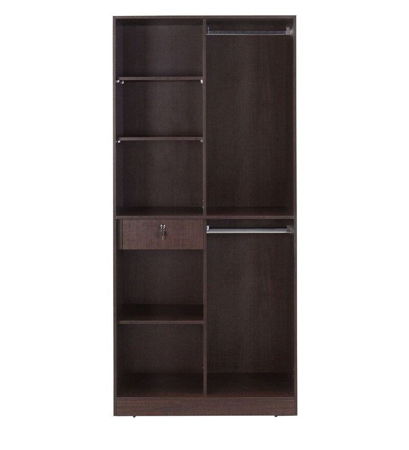 Buy Ranchi 2 Door Wardrobe in Brown Maple Finish By Nilkamal Online