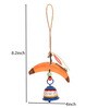 Rabbit Orange Wood & Metal Wind Chime with Metal Bells