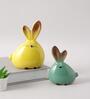 Rabbit Yellow & Green Ceramic Figurine