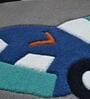 Multicolor Character Wool 3 ft x 5 ft Kids Carpet
