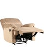 Radcliffe One Seater Manual Recliner Sofa in Beige Colour