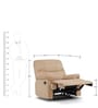 Radcliffe One Seater Manual Recliner Sofa in Beige Colour