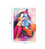 Radha Krishna Art -24"x36" Stretched and Framed in Teakwood Art Print
