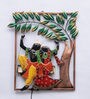 Laser Iron Lord Krishna Wall Art With LED In Multicolour