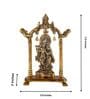 Radha Krishna Gold Aluminium Religious Idols