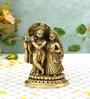 Radha Krishna Gold Brass Idol
