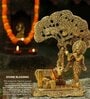 (1Pc) Gold Metal Radha Krishna Idol & Figurine For Home