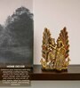 (1Pc) Gold Metal Radha Krishna Idol & Figurine For Home Temple