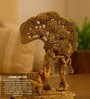 (1Pc) Gold Metal Radha Krishna Idol & Figurine For Home