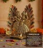 (1Pc) Gold Metal Radha Krishna Idol & Figurine For Home Temple