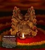 (1Pc) Gold Metal Radha Krishna Idol & Figurine For Home Temple