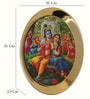 Radha Krishna Metal Printed Wall Decor Plate