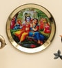 Radha Krishna Metal Printed Wall Decor Plate