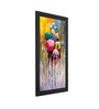 Radha Krishna Multicolour Synthetic Wood Framed Spiritual Art Print