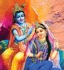 Radha Krishna Multicolour Canvas Teakwood And MDF Framed Spiritual Art Print