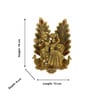 Radha Krishna on Peacock Metal Religious Idol (Gold)