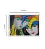 Radha Krishna Handmade Oil Pastels On Unframed Canvas Painting