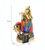 Radha Krishna with Cow Gemstone Showpiece