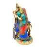 Radha Krishna with Cow Gemstone Showpiece