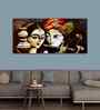 Radha Krishna With Flute Canvas Wall Painting