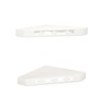Radial Corner Set of 2 White Engineered Wood Wall Shelf