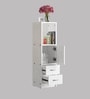 Radian Book Shelf in White Colour With Drawers