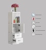 Radian Book Shelf in White Colour With Drawers