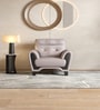 Radiance Leather 1 Seater Sofa In Light Grey Colour