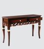 Radiance Solid Wood Console Table in Teak Colour