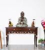 Radiance Solid Wood Console Table in Teak Colour
