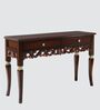 Radiance Solid Wood Console Table in Teak Colour