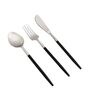 Radiant (Set of 18) Black Colour Stainless Steel Spoon, Fork & Knife Set