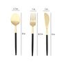 Radiant (Set of 18) Black Colour Stainless Steel Spoon, Fork & Knife Set