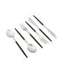 Radiant (Set of 18) Black Colour Stainless Steel Spoon, Fork & Knife Set