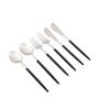 Radiant (Set of 18) Black Colour Stainless Steel Spoon, Fork & Knife Set