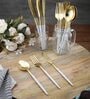 Radiant (Set of 18) White Colour Stainless Steel Spoon, Fork & Knife Set