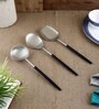 Radiant (Set of 3) Black Colour Stainless Steel Serving Spoon