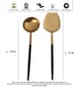Radiant (Set of 3) Black Colour Stainless Steel Serving Spoon