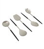 Radiant (Set of 5) Black Colour Stainless Steel Serving Spoon