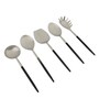 Radiant (Set of 5) Black Colour Stainless Steel Serving Spoon