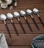 Radiant (Set of 6) Black Colour Stainless Steel Table Spoon