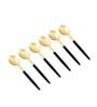 Radiant (Set of 6) Black Colour Stainless Steel Tea Spoon