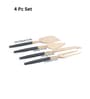 Radiant Black Handle Gold Heads Cheese Knives Set