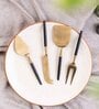 Radiant Black Handle Gold Heads Cheese Knives Set