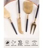 Radiant Black Handle Gold Heads Cheese Knives Set